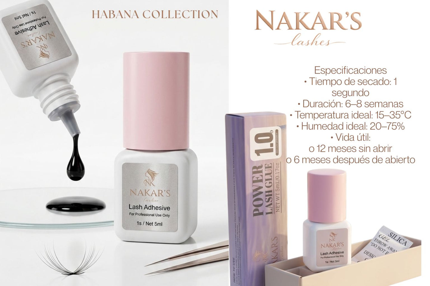 Nakar's Lashes Power 1.0 Eyelash Adhesive – 5ml