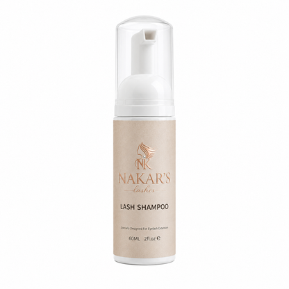 Nakar's Lashes Lash Shampoo 60 ml bottle on white background