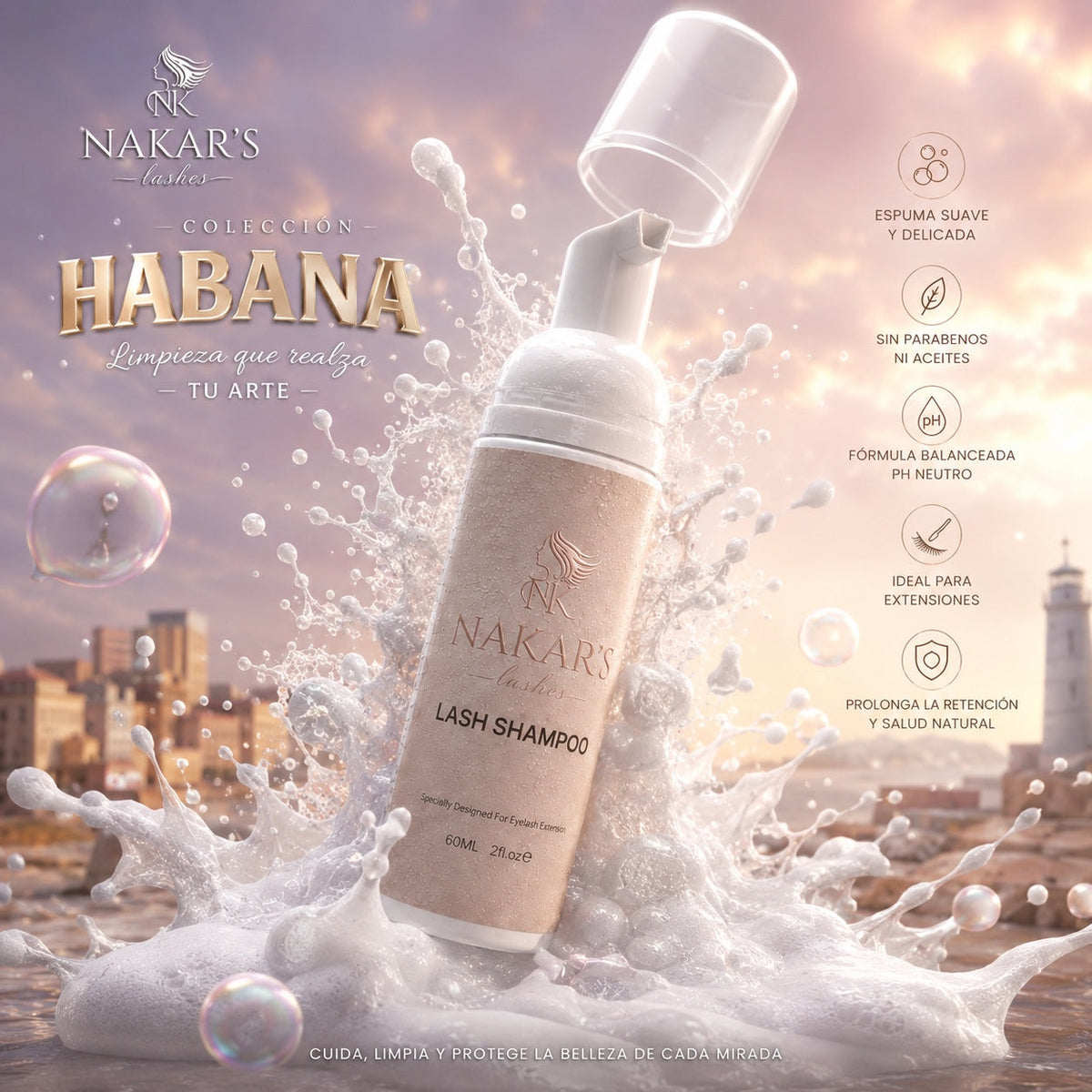 Nakar's Lashes Lash Shampoo Habana Collection promotional image